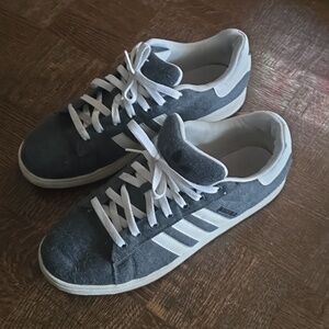 RARE Men's Adidas Campus Classic Gray and White Shoes size 11